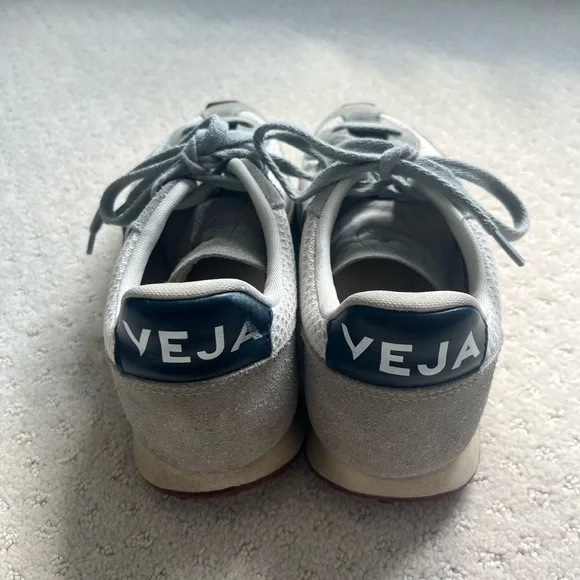 Veja Rio Branco womens Sneakers in Grey, Navy & Cream US 6 EUR 37 - Picture 4 of 7
